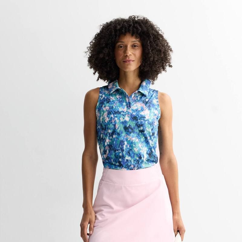 Tek Gear レディース トップス Tシャツ ポロシャツ メッシュ Womens Tek Gear Sport Gear Mesh Polo Tank Top Multi Alpine Flora マルチカラー
