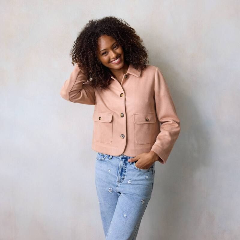 LC Lauren Conrad レディース アウター ジャケット・ブルゾン スエード Womens LC Lauren Conrad Faux Suede Collared Jacket Dusty Pink ピンク 11,765円