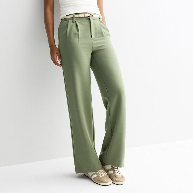 エスオー レディース ボトムス カジュアルパンツ Juniors SO WideLeg Trousers Drew Green グリーン