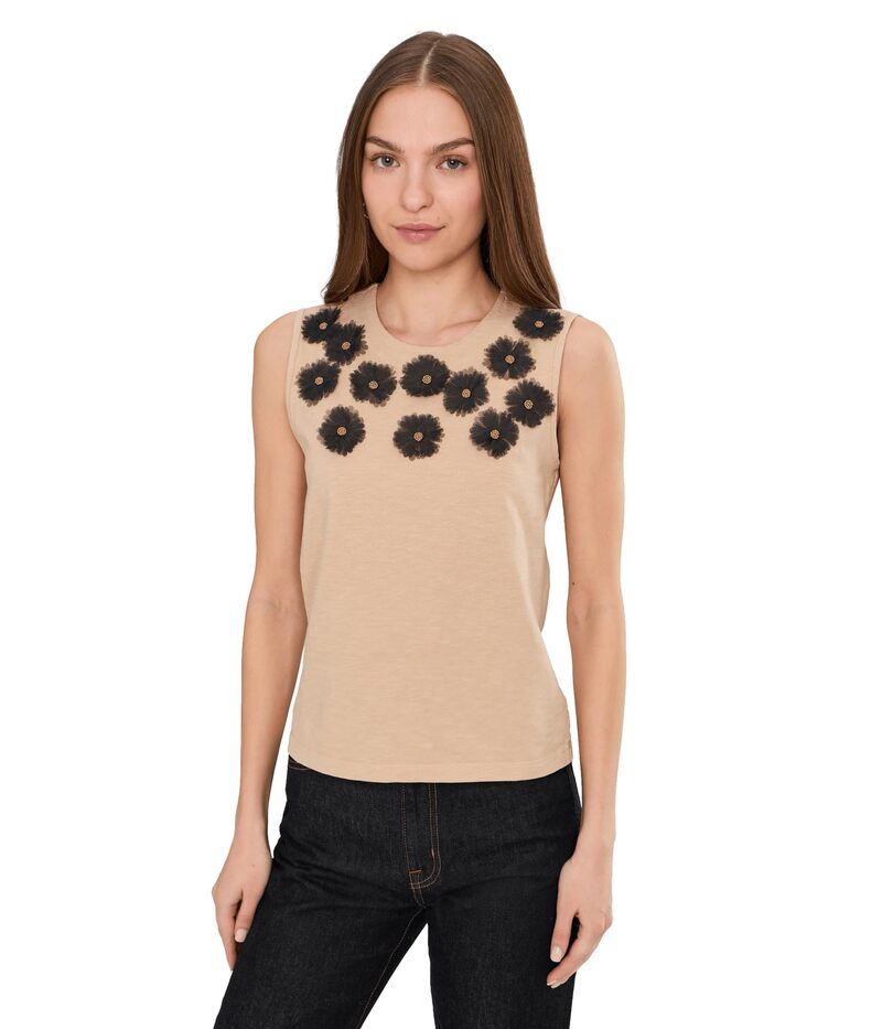 ニックプラスゾーイ レディース トップス シャツ NICZOE Organzapplique Tank Neutral Multi マルチカラー