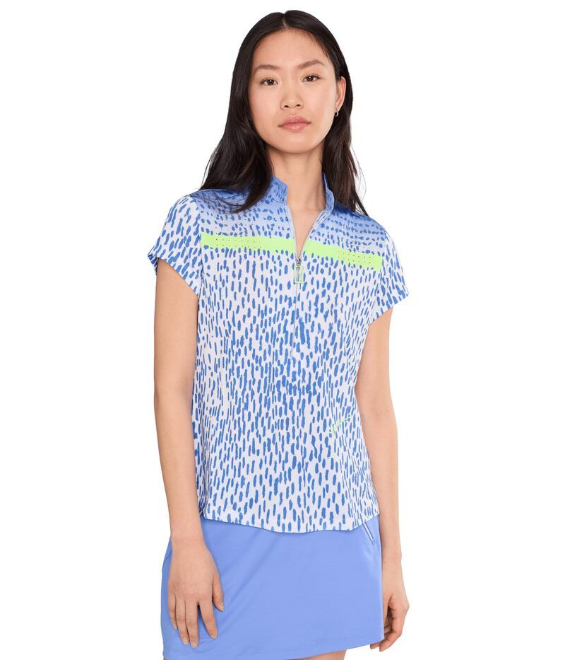 ジャイミーサドック レディース トップス シャツ Jamie Sadock Short Sleeve Mandarin Collar Front Placket Zipper Purple パープル
