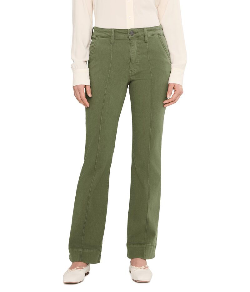 カットフロムザクロス レディース ボトムス カジュアルパンツ KUT from the Kloth Stella HighRise Fab Flare Front Pin Tuck in Dill