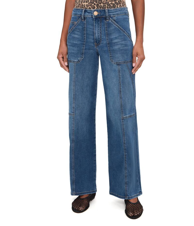 カットフロムザクロス レディース ボトムス デニムパンツ ストレート KUT from the Kloth Jodi HighRise Straight Leg Pork Chopocket in Proudly
