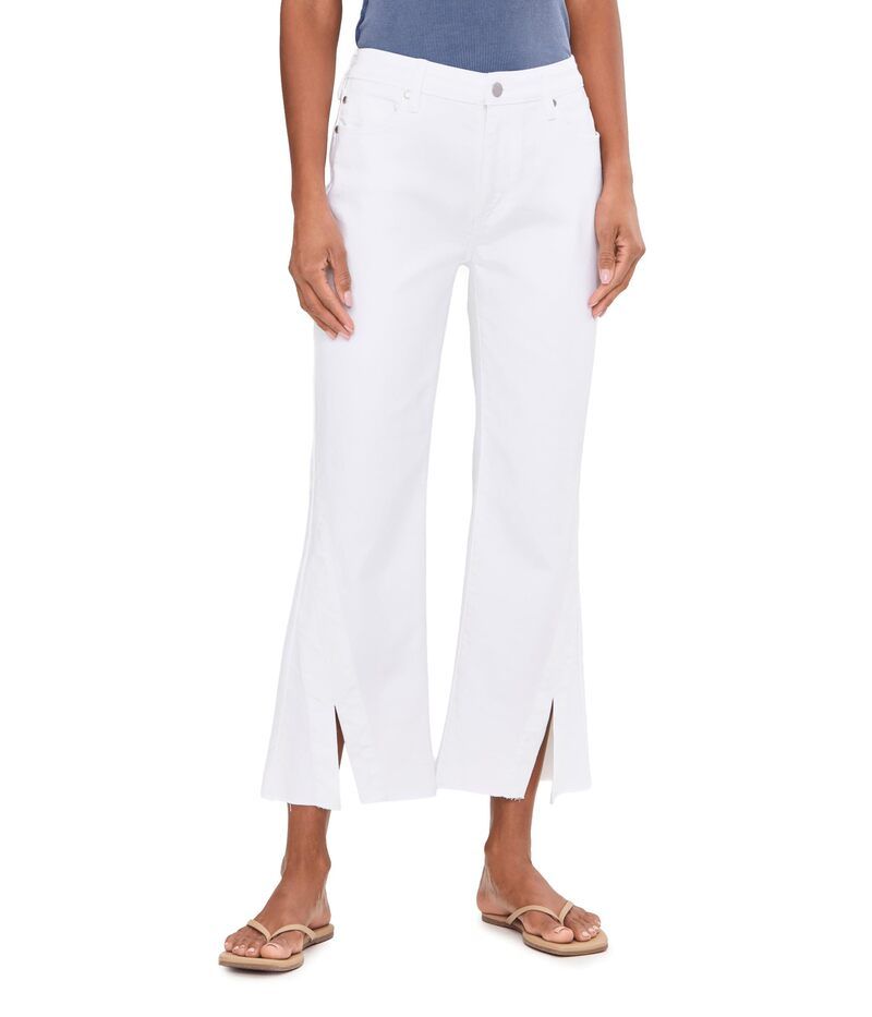 リヴァプール ロサンゼルス レディース ボトムス デニムパンツ ジーンズ Liverpoolos Angeles 27 Hannah MidRise Crop Flare Jeans with Twisted Slit Bright White ホワイト