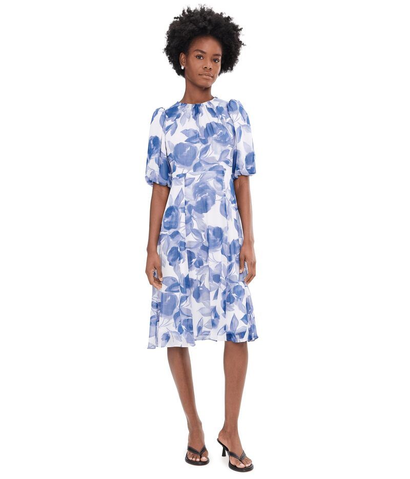 カルバンクライン レディース トップス ワンピース シフォン ミディ Calvin Klein Puff Sleeve Chiffon Midi Spring Mist Mul 29,120円