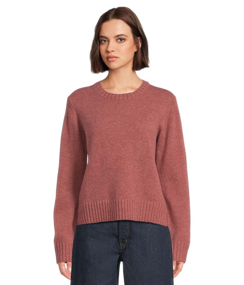 ペンドルトン レディース アウター ニット・セーター Pendleton Relaxed Shetland Collection Crew Sweater Dark Rose Heather ヘザー