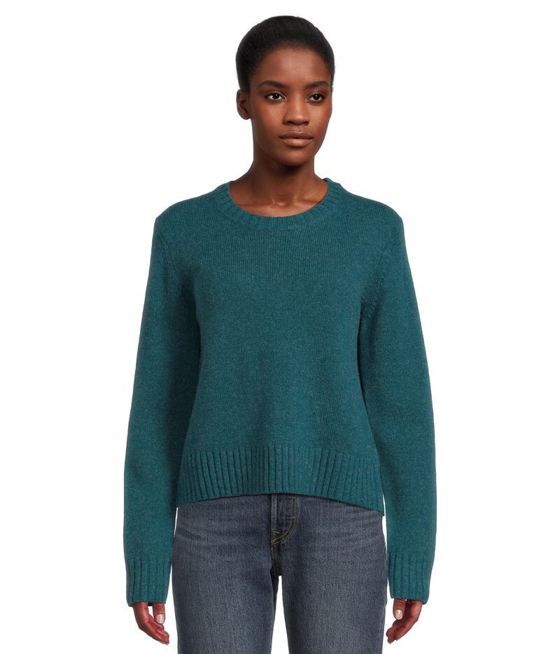 ペンドルトン レディース アウター ニット・セーター Pendleton Relaxed Shetland Collection Crew Sweater Deep Teal Heather ヘザー