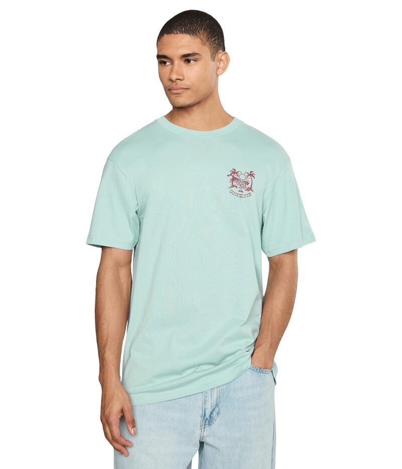 クイックシルバー メンズ トップス シャツ Quiksilver In The Wild Screen Tee Blue Haze ブルー