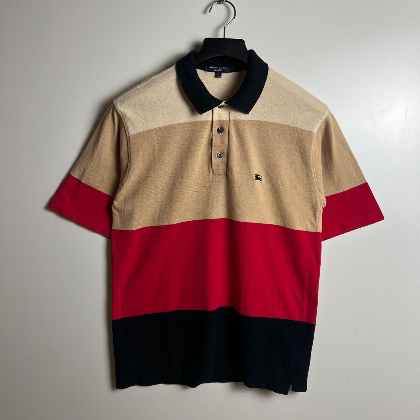 専用【バーバリーロンドン BURBERRY】ポルトガル製半袖ポロシャツS赤英国 専用【バーバリーロンドン BURBERRY】ポルトガル製半袖ポロシャツS赤