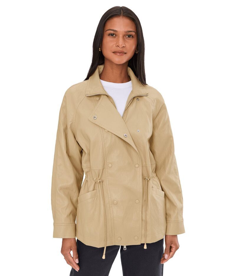アヴェックレフィーユ レディース アウター コート Avec Les Filles Anorak With Waist Drawstring Ochre