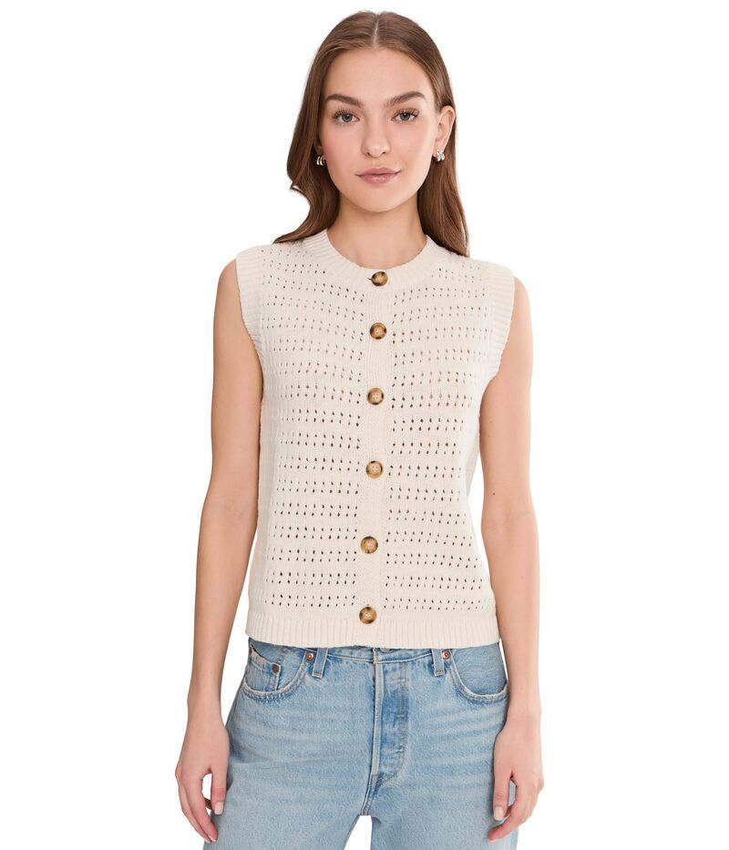 サンクチュアリー レディース アウター ニット・セーター Sanctuary Pointelle Shell Vintage Ivory アイボリー