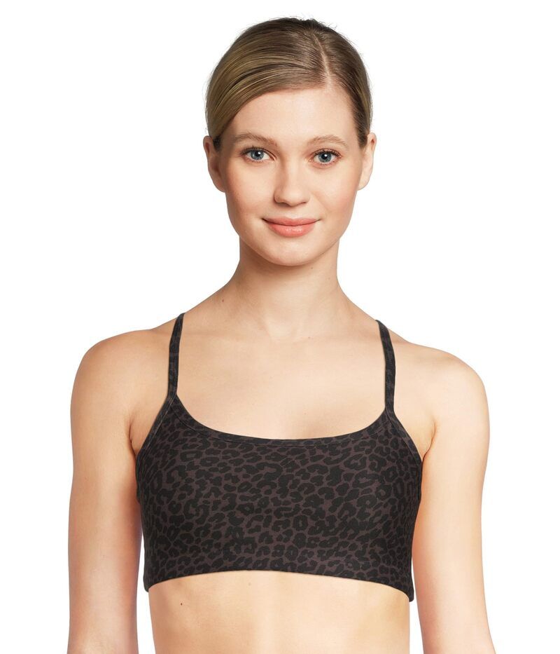 ビヨンドヨガ レディース アンダーウェア ブラジャー Beyond Yoga Softmark Slim Racerback Bra Espresso Leopard アニマル 15,385円