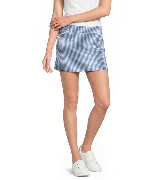リリーピュリッツァー レディース ボトムスカート ギンガムチェック プリント ギンガム Lilly Pulitzer Thera Performance Twill Gingham Print Performance Skort Starlight