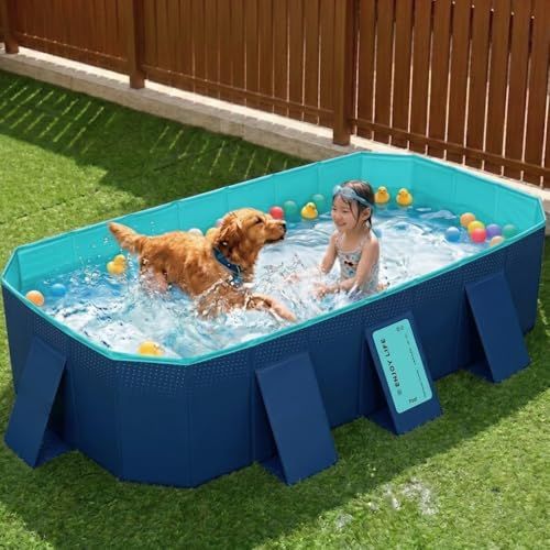 【新品】折りたたみプール 空気入れ不要 すぐ使える 大型プール 子供用 家庭用 コンパクト収納 簡単排水 庭 ベランダOK 日本語説明書【2026 新色登場】iimono117 (ブルー, 2.6ｍ) 2c7338bb