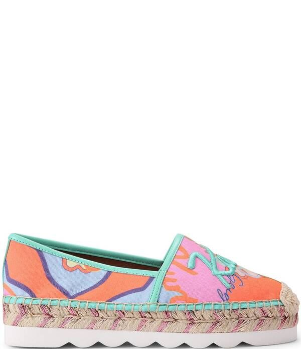 カートジェイガーロンドン レディース シューズ スリッポン・ローファー ロゴ Kurt Geiger London Kurt Cleated Logo Slip On Espadrille Loafers Multi Color マルチカラー