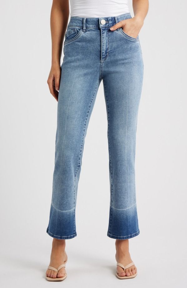 ウィットウィズダム レディース ボトムス デニムパンツ ブーツカット ブーツ ジーンズ Wit Wisdom Bennett Skyrise Barely Bootcut Jeans Mid Blue ブルー