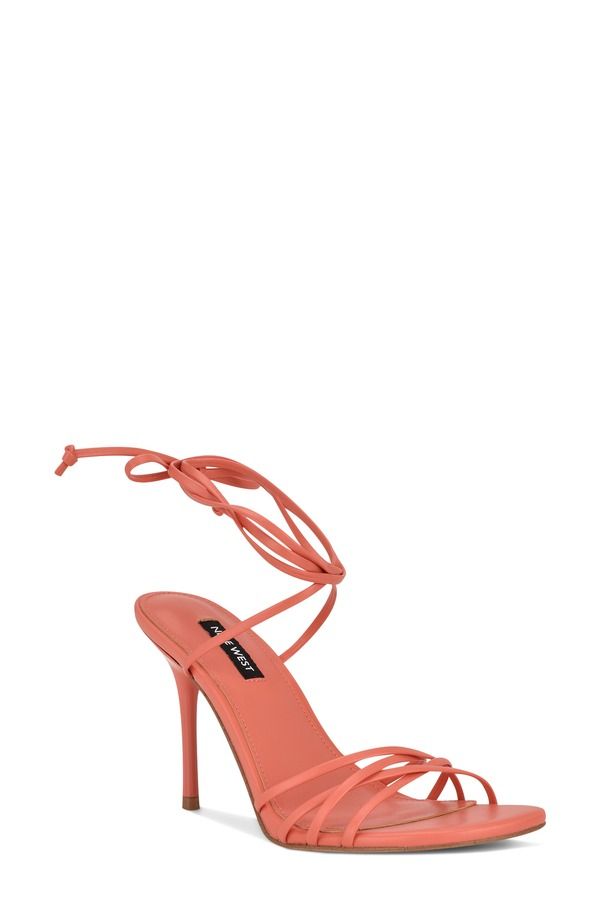 ナインウェスト レディース シューズ ヒール サンダル アンクル Nine West Opelankle Wrap Sandal Orange オレンジ