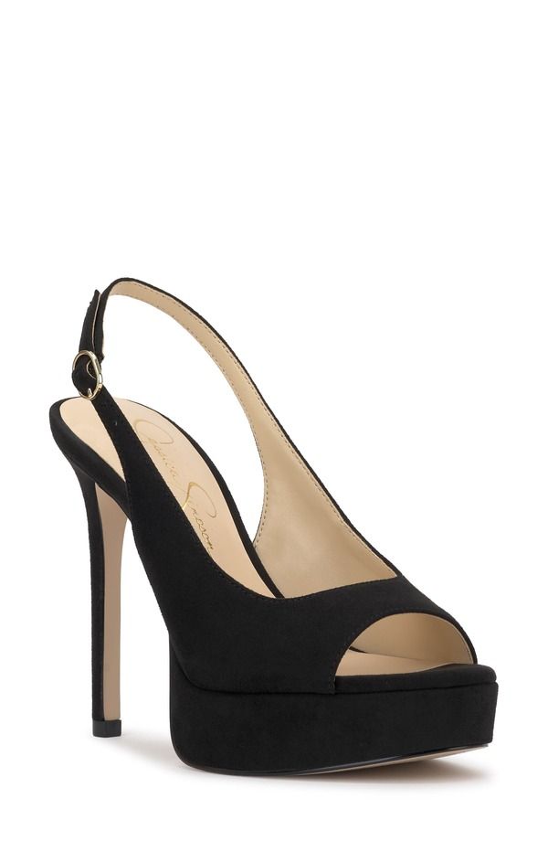 ジェシカシンプソン レディース シューズ ヒール プラットフォーム サンダル Jessica Simpson Sibilla Slingback Platform Sandal Black ブラック