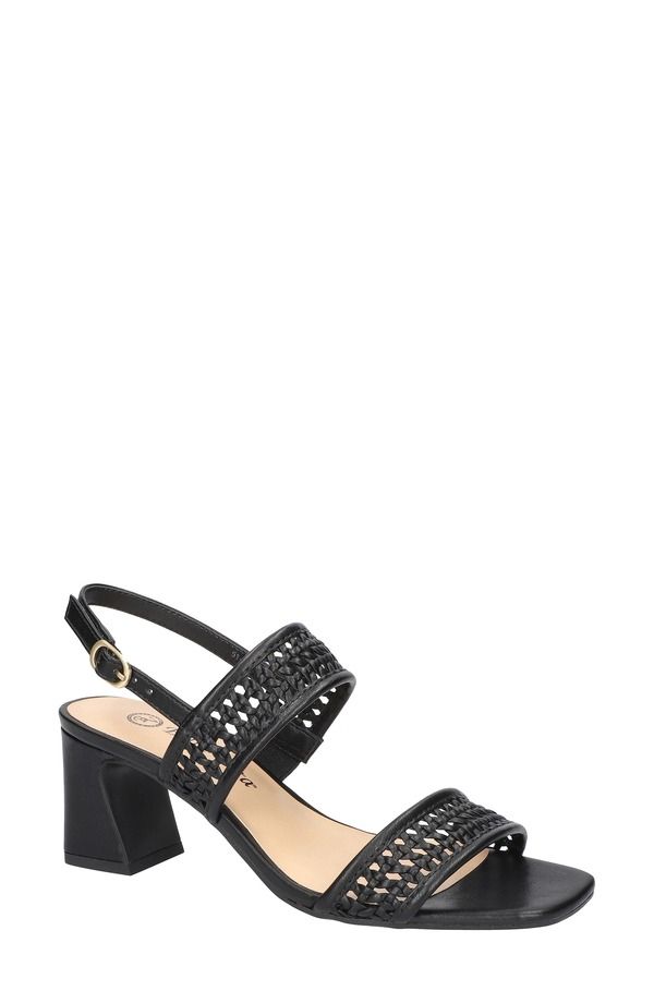 ベラヴィータ レディース シューズ ヒール サンダル Bella Vita Xannon Block Heel Slingback Sandal Black ブラック