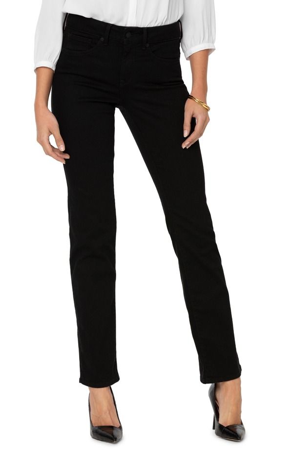 エヌワイディージェイ レディース ボトムス デニムパンツ ストレート ジーンズ NYDJ Marilyn Straight Leg Jeans Black ブラック
