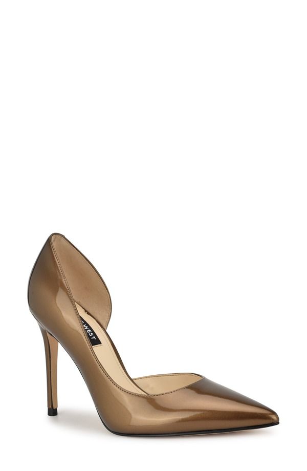 ナインウェスト レディース シューズ ヒール Nine West Folowe Half dOrsay Pump Gol03