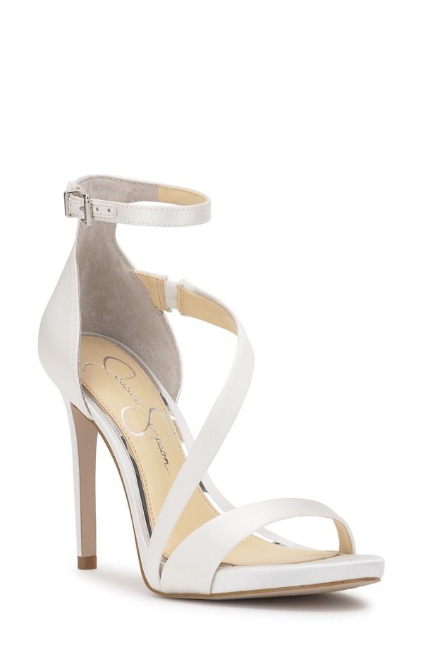 ジェシカシンプソン レディース シューズ ヒール サンダル Jessica Simpson Rayli Sandal White Matte Satin ホワイト