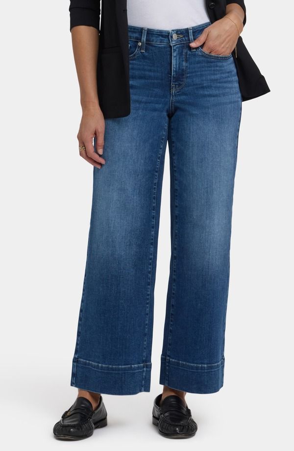 エヌワイディージェイ レディース ボトムス デニムパンツ ワイドレッグ ジーンズ NYDJ Teresa Wide Leg Jeans Opera Blue ブルー