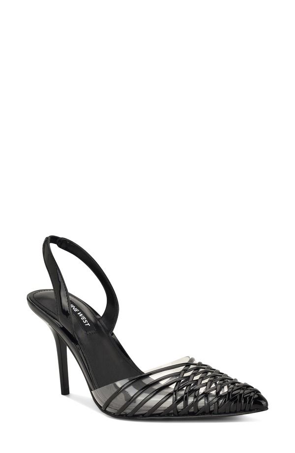 ナインウェスト レディース シューズ ヒール キャップ Nine West Pemma Slingback Pointed Cap Toe Pump Black ブラック