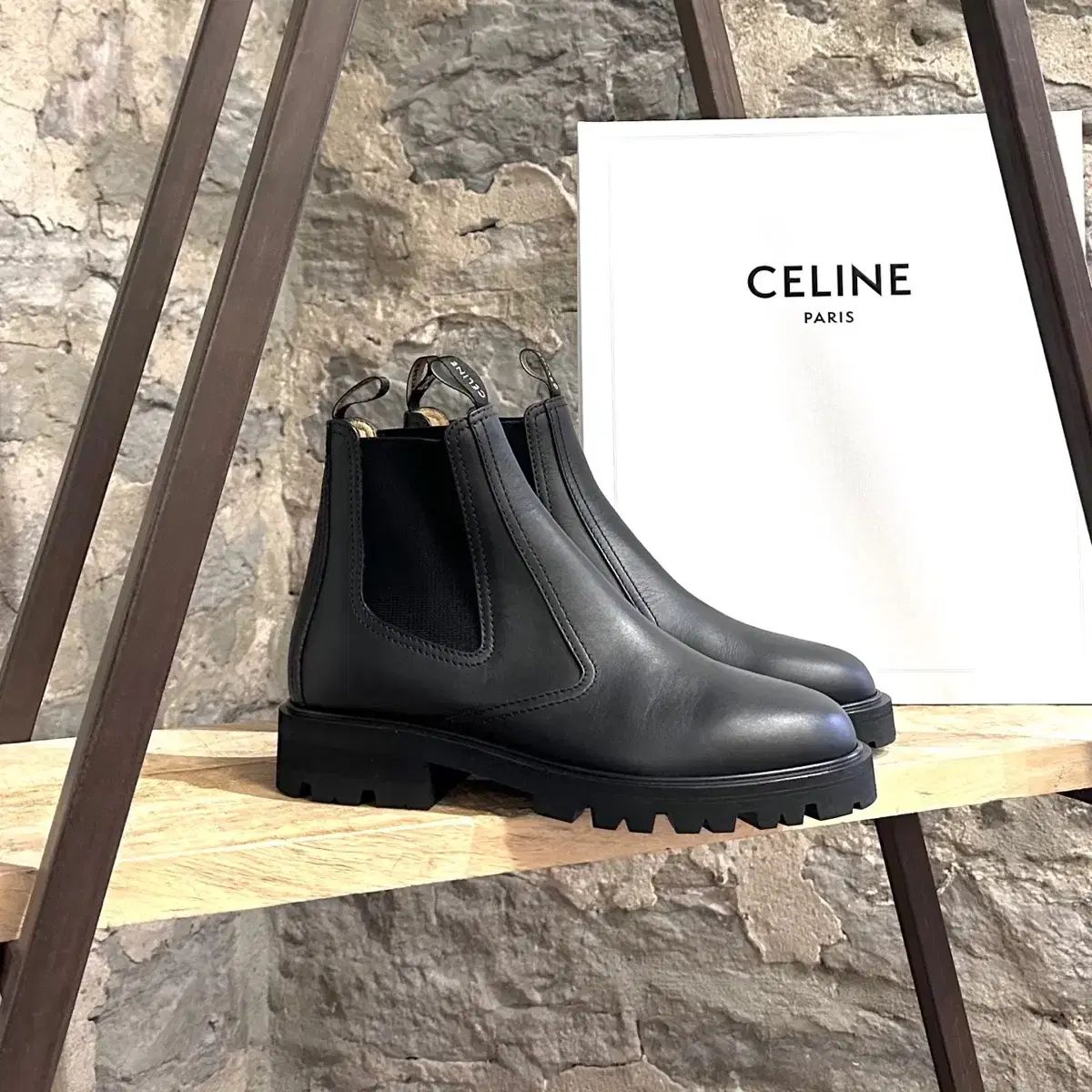 Celine セリーヌ マーガレット チェルシー ブーツ ブラック 42 5