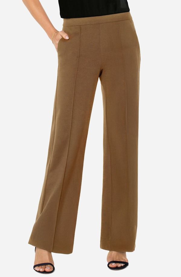 リヴァプール ロサンゼルス レディース ボトムス レギンス ワイドレッグ パンツ Liverpoolos Angeles Kayla Wide Leg PullOn Trousers Rich Camel キャメル