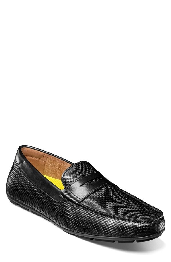 フローシャイム メンズ シューズ ローファー Florsheimotor Moc Toe Penny Driving Loafer Black ブラック