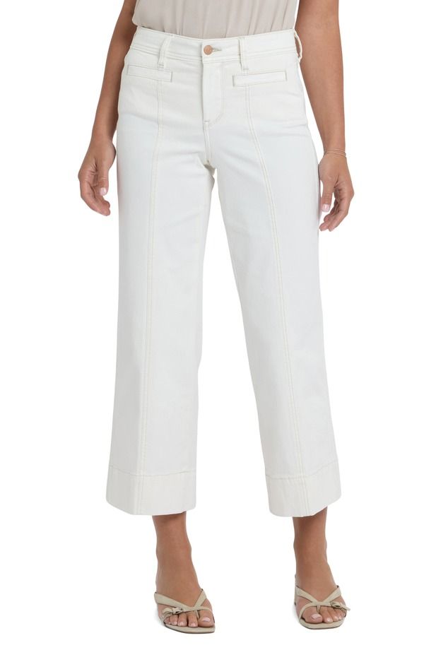 エヌワイディージェイ レディース ボトムス デニムパンツ ワイドレッグ アンクル ジーンズ NYDJ Teresa Seamed Ankle Wide Leg Jeans Vintage White ホワイト