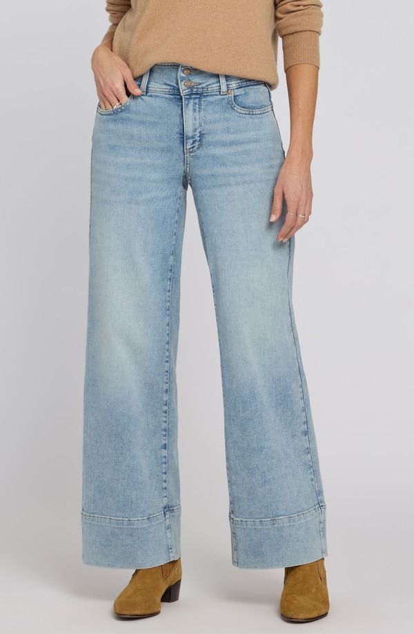 エヌワイディージェイ レディース ボトムス デニムパンツ ワイドレッグ ジーンズ NYDJ Teresa Wide Hem Wide Leg Jeans Keys View