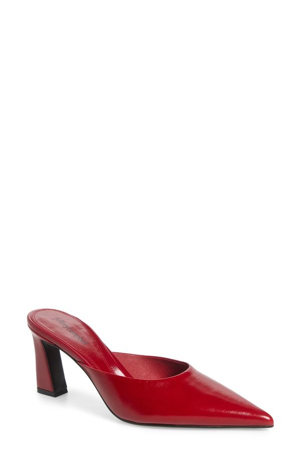 ジェフリー キャンベル レディース シューズ サンダル Jeffrey Campbell Unamused Pointed Toe Mule Cherry Red レッド