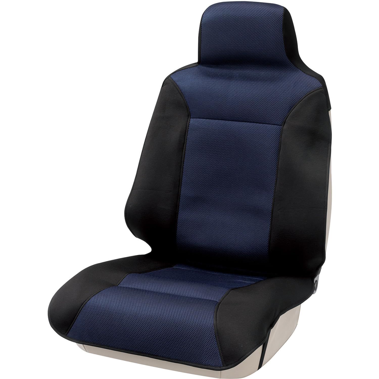 新品 ボンフォーム(BONFORM) シートカバー シリテックファイバー 吸湿・脱臭 フロント1枚 前席フリーサイズ カラー:ネイビー シリカゲル 4128-10NV