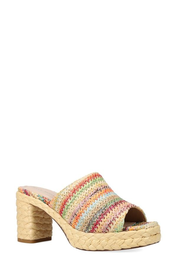 ペレモーダ レディース シューズ サンダル プラットフォーム キャップ Pelle Moda Capreespadrille Platform Slide Sandal Beige Multi ベージュ