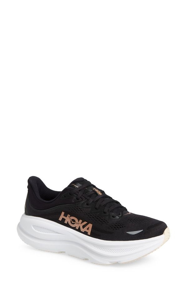 ホカオネオネ レディース シューズ スニーカー HOKA Bondi 9 Running Shoe Black Rose Gold ブラック