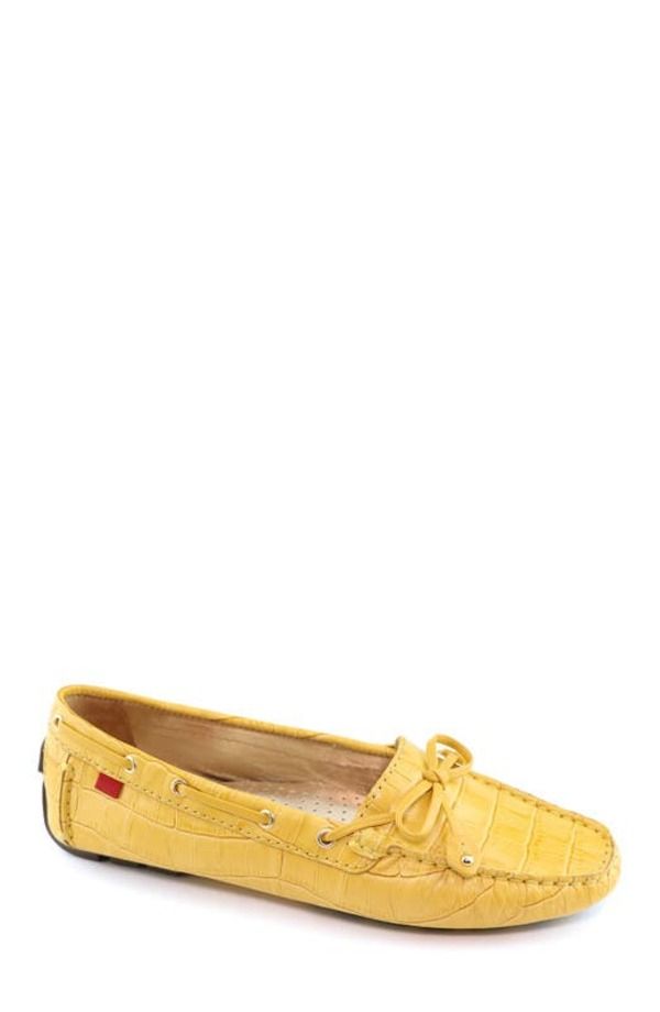マークジョセフニューヨーク レディース シューズ スリッポン・ローファー Marc Joseph New York Cypress Hill Croco Tiebow Driver Loafer Sunflower Croco