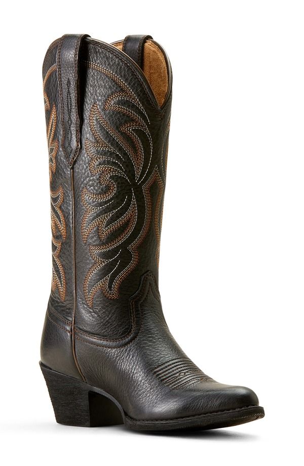 アリアト レディース シューズ ブーツ・レインブーツ Ariat Heritage Western Boot Black Deertan ブラック