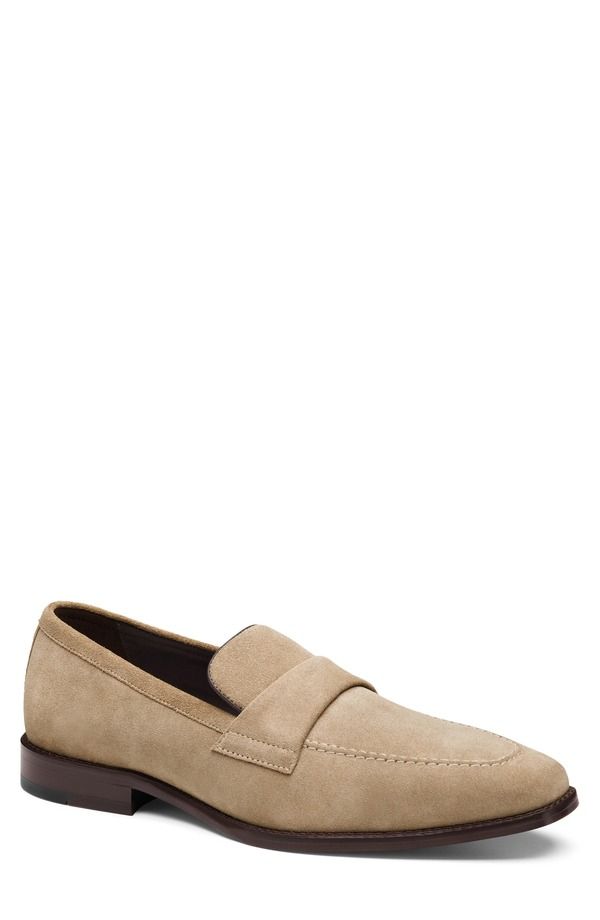 ジョンストンアンドマーフィー メンズ シューズ ローファー Johnston Murphy Floyd Penny Loafer Beige Suede ベージュ