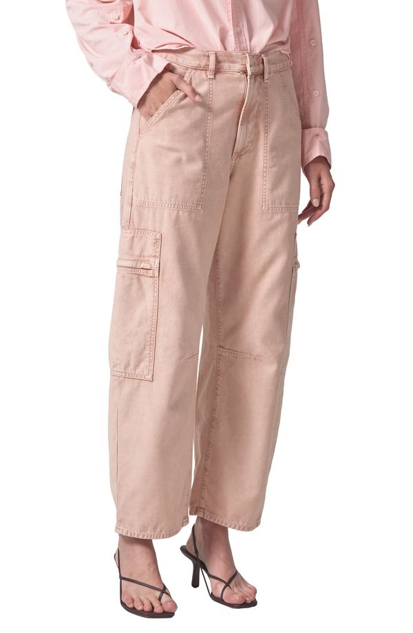 シチズンズ オブ ヒューマニティ レディース ボトムス カジュアルパンツ カーゴパンツ ローライズ Citizens of Humanity Marcelle Low Rise Barrel Cargo Pants Roselle Lt Pink ピンク