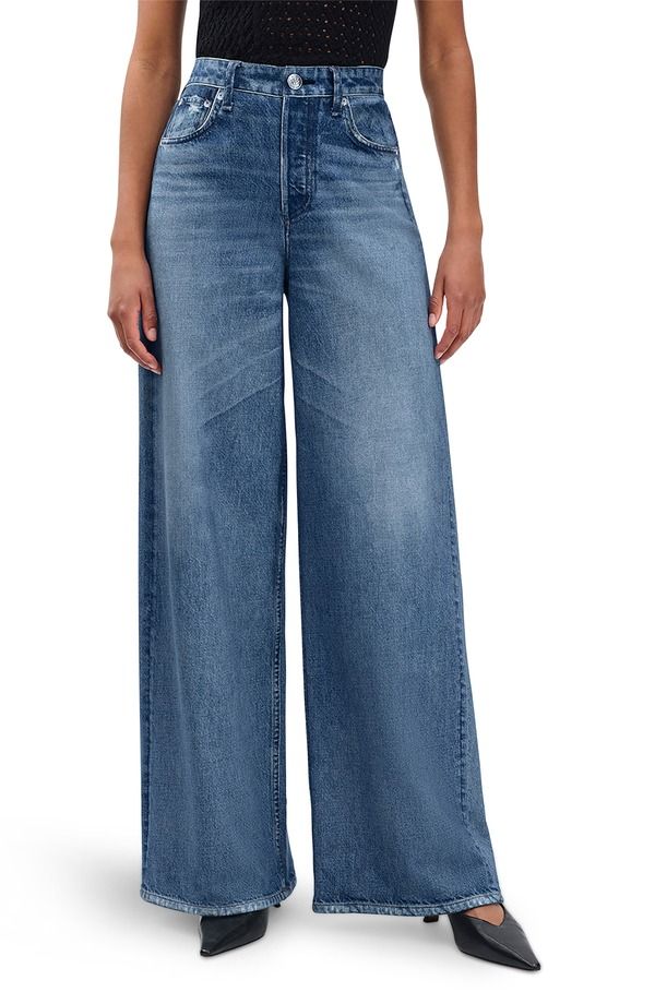 ラグアンドボーン レディース ボトムス デニムパンツ ワイドレッグ ハイウエスト パイル アンクル ジーンズ rag bone Miramar Sofie High Waist Ankle Wide Leg Terry Sweatpant Jeans Veni