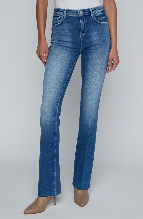 ラジャンス レディース ボトムス デニムパンツ ストレート ジーンズ LAGENCE Ruth Raw Hem Straight Leg Jeans Castro