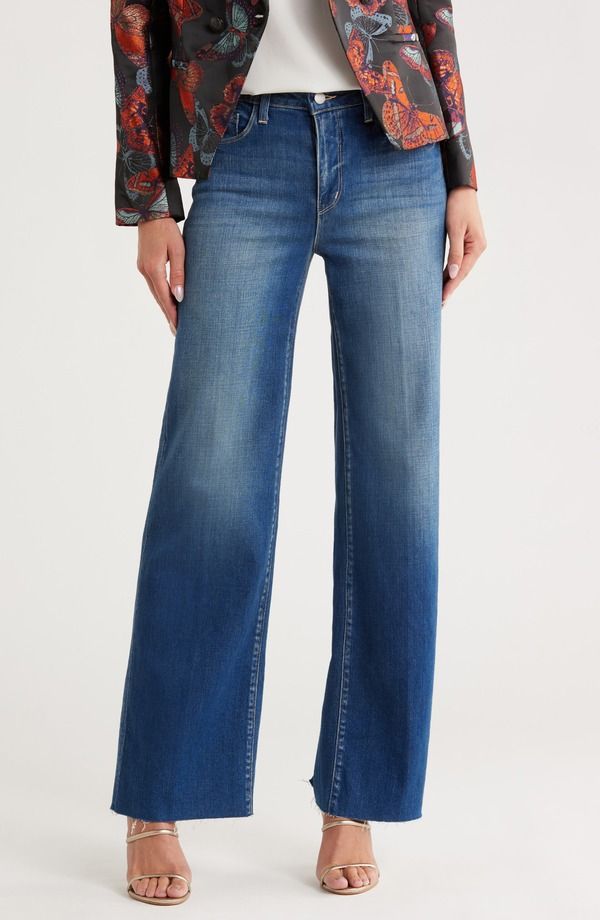 ラジャンス レディース ボトムス デニムパンツ ワイドレッグ ハイウエスト ジーンズ LAGENCE Scottie High Waist Wide Leg Jeans Hasting