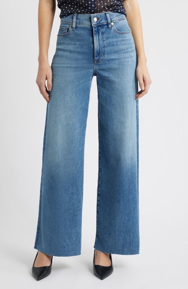 フレーム レディース ボトムス デニムパンツ ワイドレッグ ハイウエスト ジーンズ FRAME Le Slim Palazzo Raw Hem High Waist Wide Leg Jeans Clue Raw After