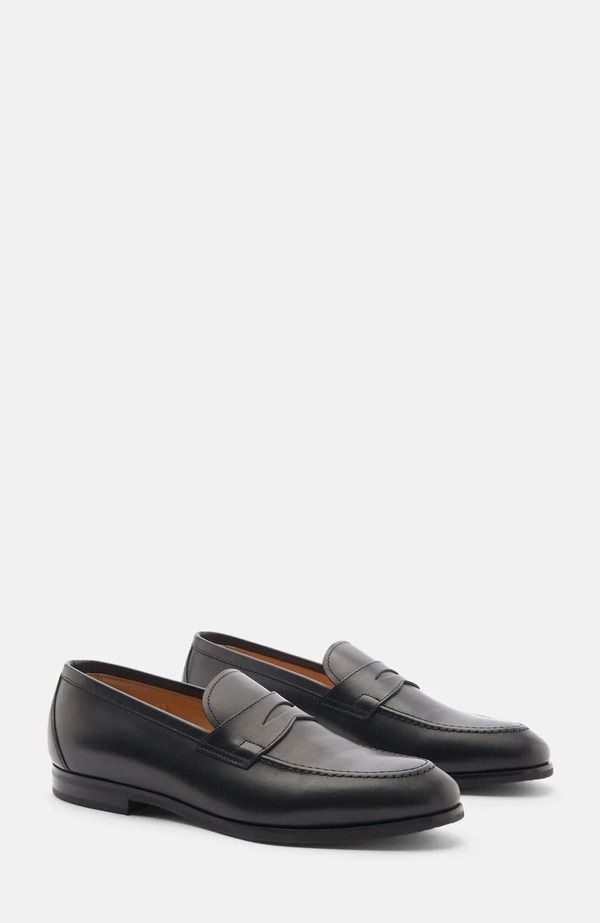 スカロッソ メンズ シューズ ローファー SCAROSSO Renato Loafers Black Calf ブラック