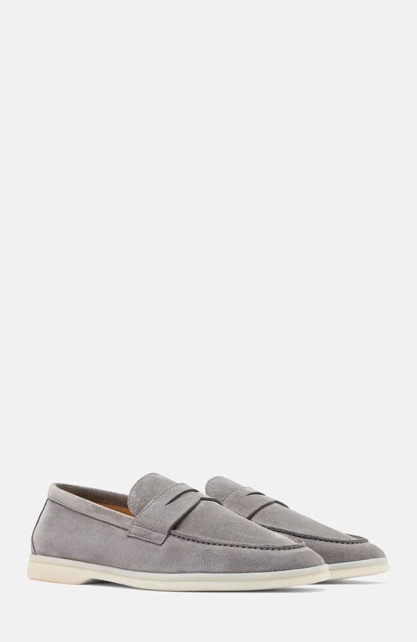 スカロッソ メンズ シューズ スリッポン・ローファー SCAROSSO Luciano Loafers Grey Suede グレー