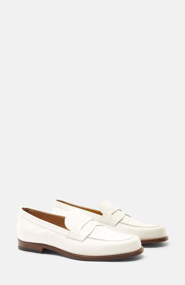 スカロッソ メンズ シューズ ローファー SCAROSSO Austin Loafers White Calf ホワイト