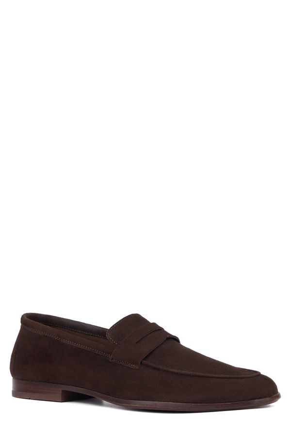 アクアタリア メンズ シューズ ローファー Aquatalia Jon Penny Loafer Dark Brown ブラウン