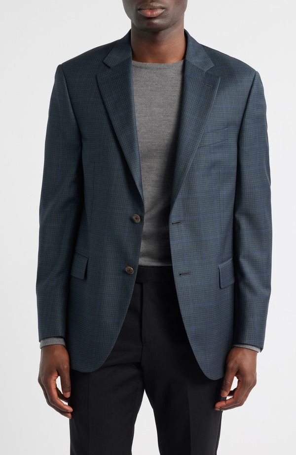 ピーター・ミラー メンズ アウター ジャケット・ブルゾン ウール コート Peter Millar Flynn Classic Fit Dark Green Check Wool Sport Coat Green グリーン